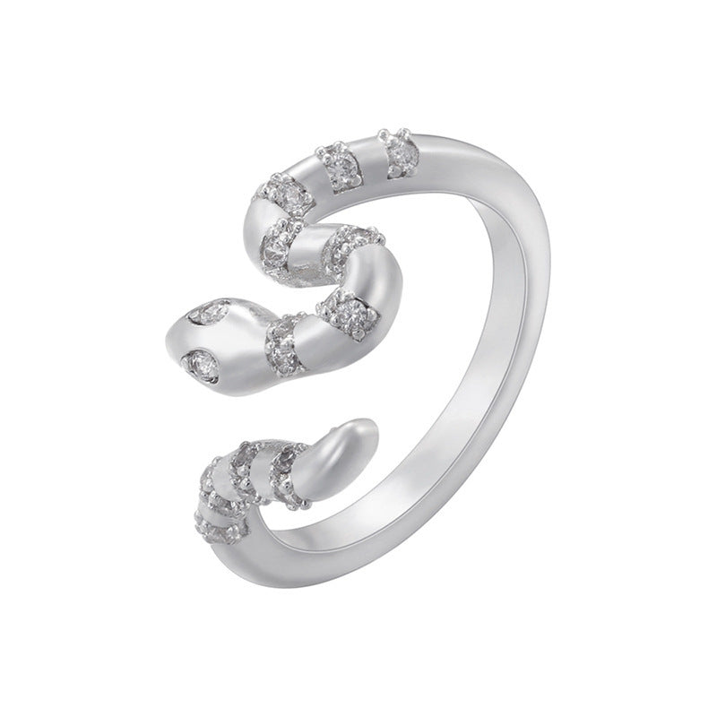 Crystal Snake Ring