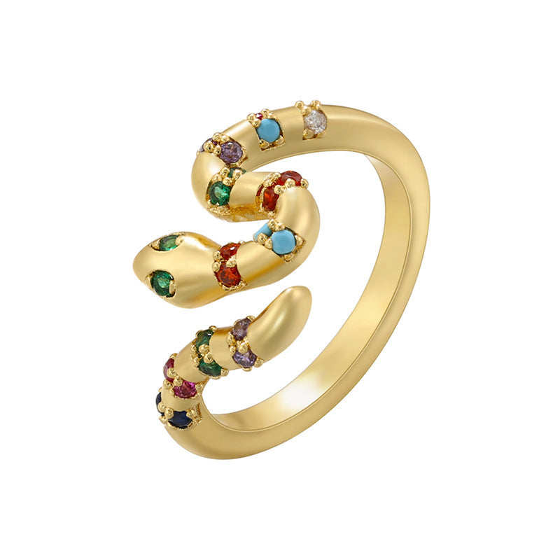 Crystal Snake Ring