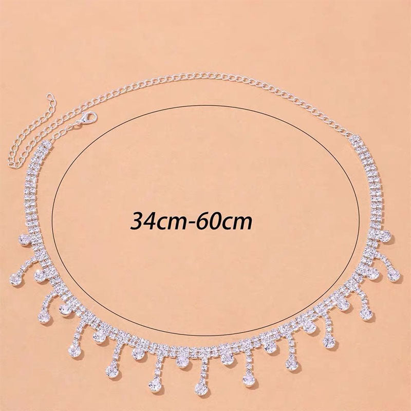 Rhinestone Collarbone Necklace