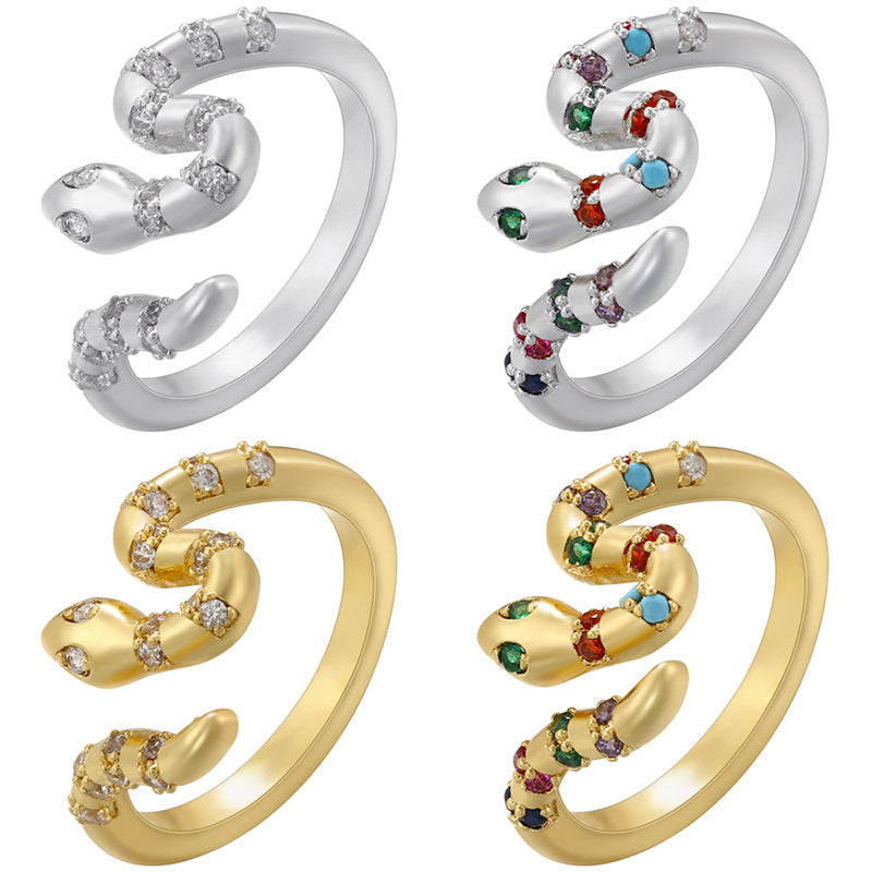 Crystal Snake Ring