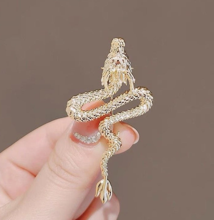Golden Dragon Brooch