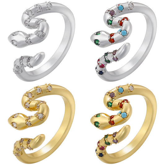Crystal Snake Ring