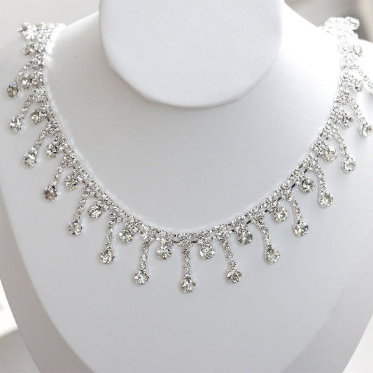 Rhinestone Collarbone Necklace