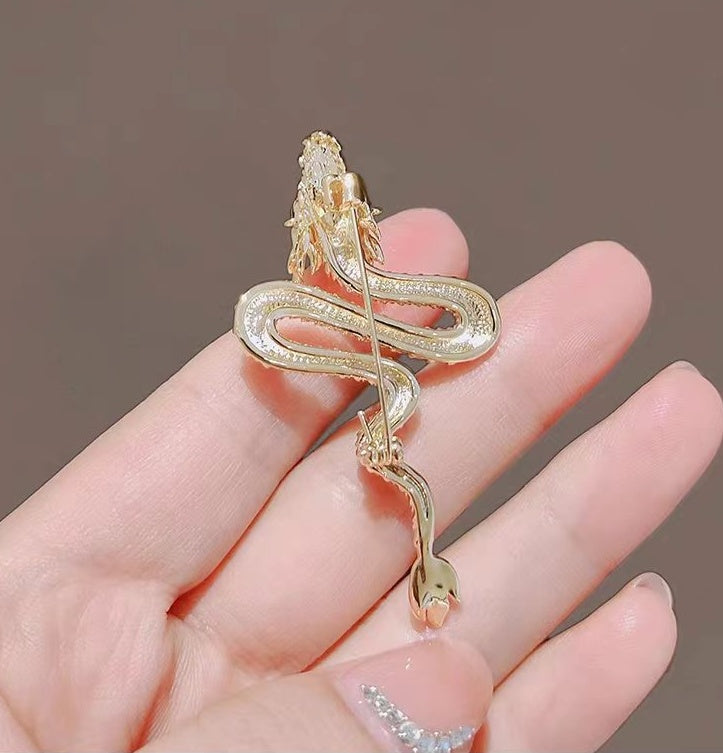 Golden Dragon Brooch